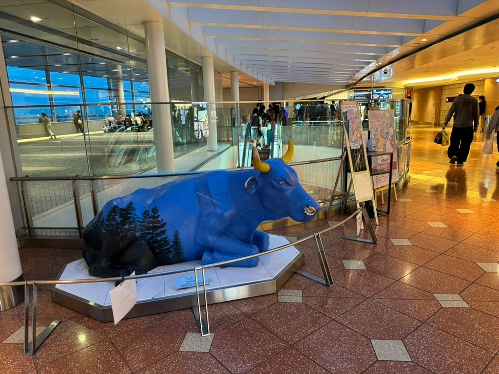 Cow Art Installation in the Airport